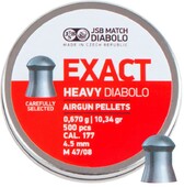 Пули пневматические JSB Diabolo Exact Heavy, калибр 4.5 мм, 500 шт (1453.05.23)
