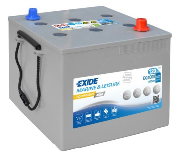 Тяговий акумулятор EXIDE EQ1000, 120Ah/1225A