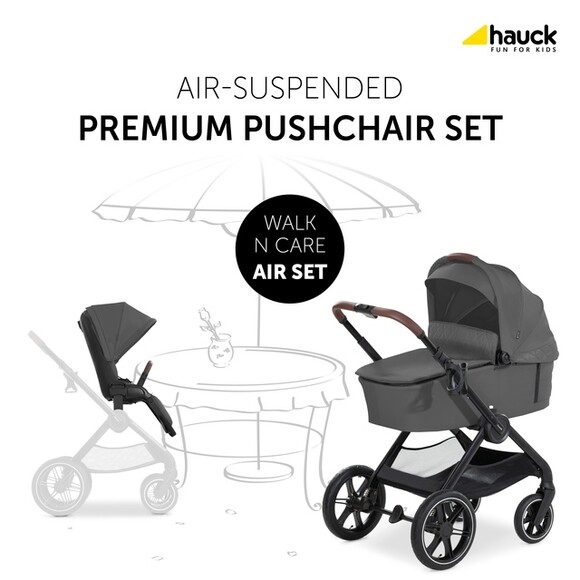 Дитяча коляска 2 в 1 Hauck Walk N Care Air (dark grey) (16548-5) фото 3