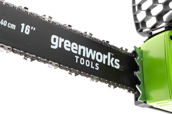 Цепная пила аккумуляторная Greenworks GD40CS40 (20077) (без аккумулятора и ЗУ) изображение 7