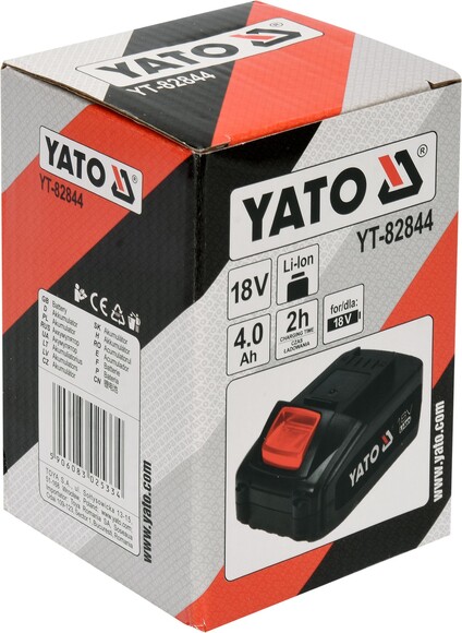 Аккумулятор YATO 18V, 4.0 А/час (YT-82844) изображение 3