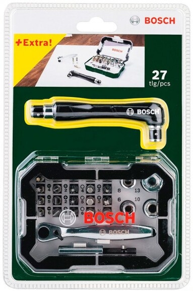Набор бит Bosch Promobasket 27 шт. с трещеткой + угловая отвертка (2607017392) изображение 5