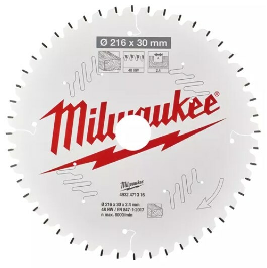 

Пильный диск Milwaukee PFTE 216х30х2.4мм 48 зубьев (4932471316)