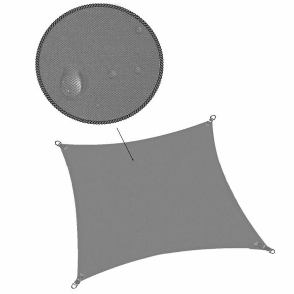 Тент-парус теневой 4x4 м Graphite Springos (SN1051) изображение 3