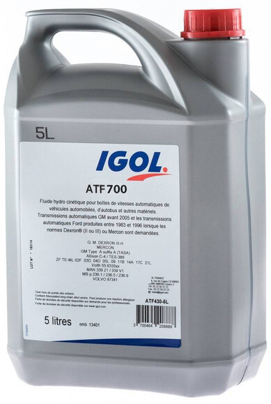 Трансмісійне мастило IGOL ATF 700 5 л (ATF700-5L)