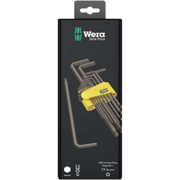 Набір Г-подібних ключів Wera 950/13 Hex-Plus Imperial 1 (05021721001)