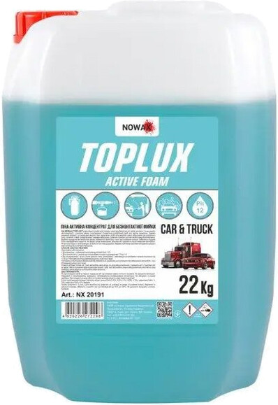 Активная пена Nowax Toplux Active Foam концентрат для бесконтактной мойки, 22 кг (NX20191)