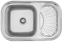 Кухонна мийка Kroner KRP Satin-7549, 0.8 мм (CV022782)