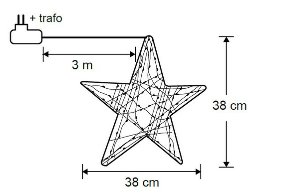 Звезда декоративная Luca Lighting 38 см (серебро) (8718861660838) изображение 3