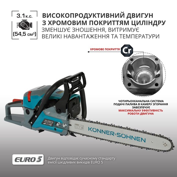 Бензопила Konner&Sohnen KS CS31G изображение 11