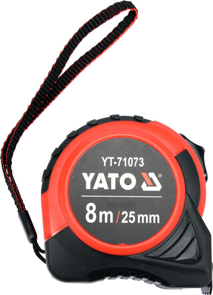 Рулетка Yato (YT-71073) 8 м x 25 мм, стальной лентой, нейлоновым покрытием изображение 2