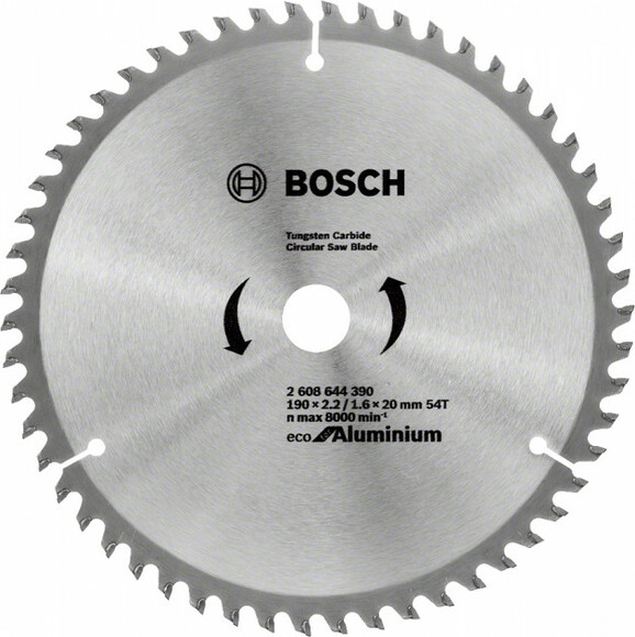 Пильний диск Bosch ECO ALU / Multi 190x20 / 16 54 зуб. (2608644390)