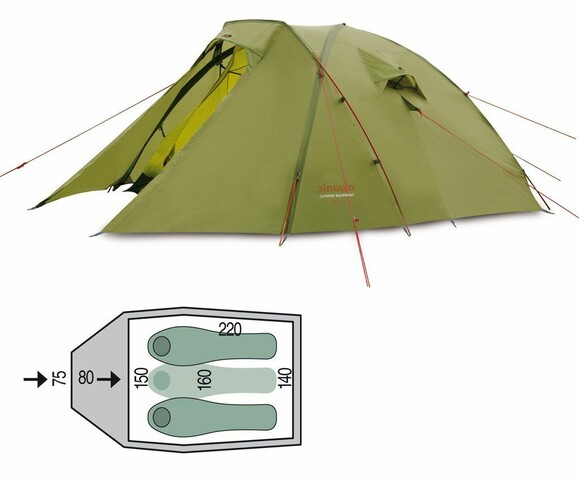 Палатка трехместная Pinguin Excel 3 Green (PNG 120) изображение 2