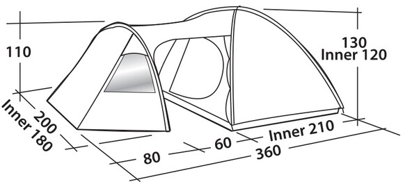 Палатка Easy Camp Eclipse 300 Rustic Green (120386) (928898) изображение 2