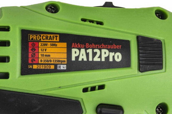 Аккумуляторный шуруповерт PROCRAFT РА-12 PRO (000123) изображение 5
