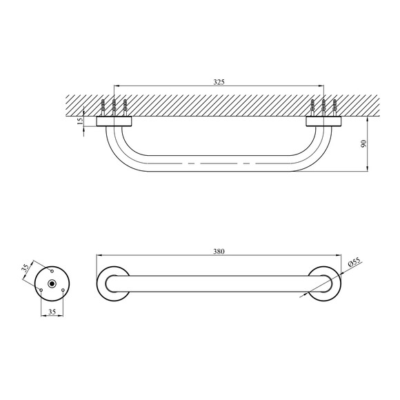 Поручень для ванної Kroner KRM Rizze-ACC3518 (CV022919) фото 4