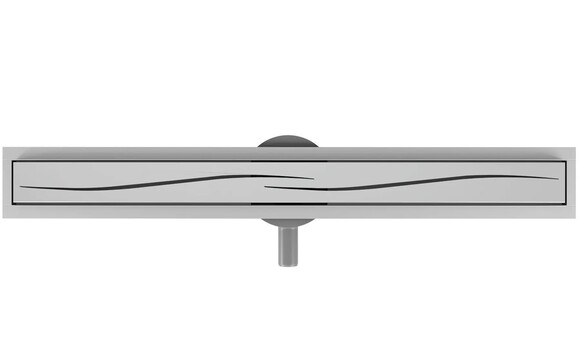 Трап лінійний VOLLE MASTER LINEA Onda 600 мм (cepillado cromo) (9046.210414) фото 2