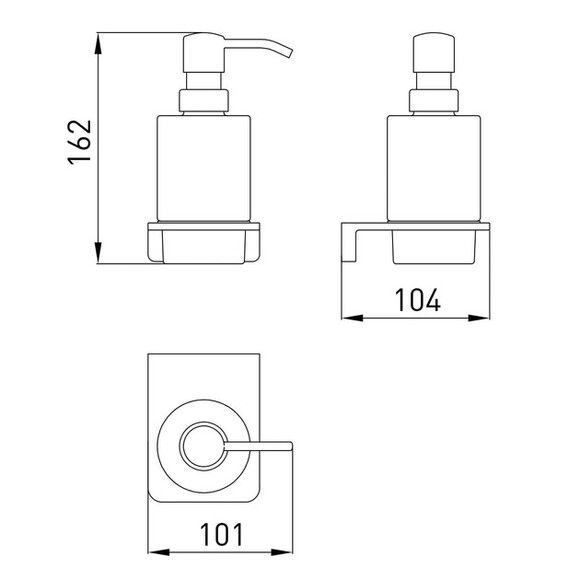 Дозатор для жидкого мыла Volle SOLO (pistola negro) (2510.230106) изображение 2
