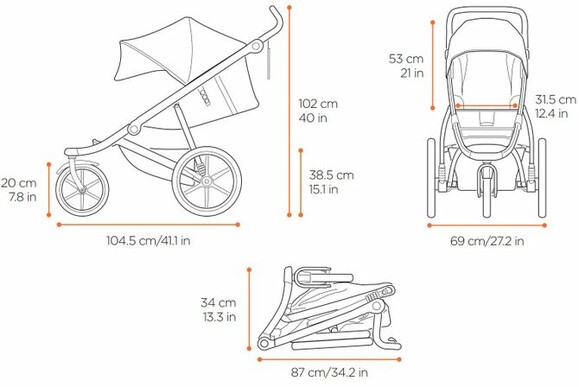 Дитячий візок Thule Urban Glide 2 Majolica Blue (10101943)  фото 13