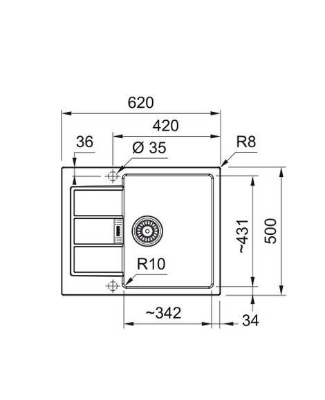 Мойка кухонная Franke Sirius S2D 611-62 (черный) (143.0627.288) изображение 2