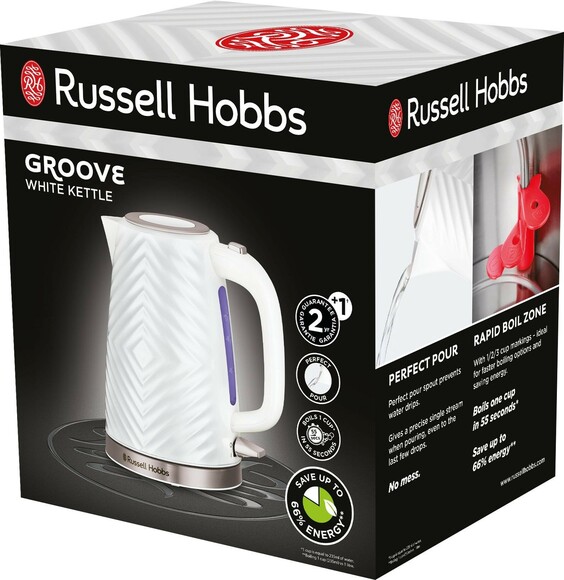 Электрочайник Russell Hobbs Groove White (26381-70) изображение 7