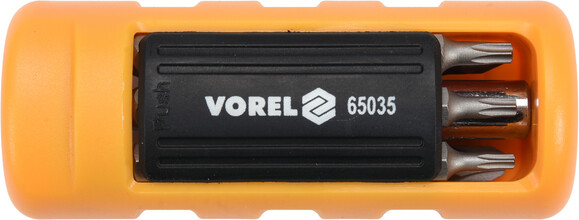 Викрутка-тримач з набором насадок VOREL 60х25 мм., HEX-1/4 (65035)