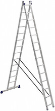 Алюминиевая двухсекционная лестница Техпром 5214 2х14