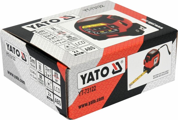 Дальномір-рулетка лазерна YATO (YT-73122) фото 4