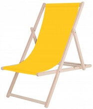 Шезлонг (кресло-лежак) деревянный для пляжа, террасы и сада Springos (DC0001 YL)