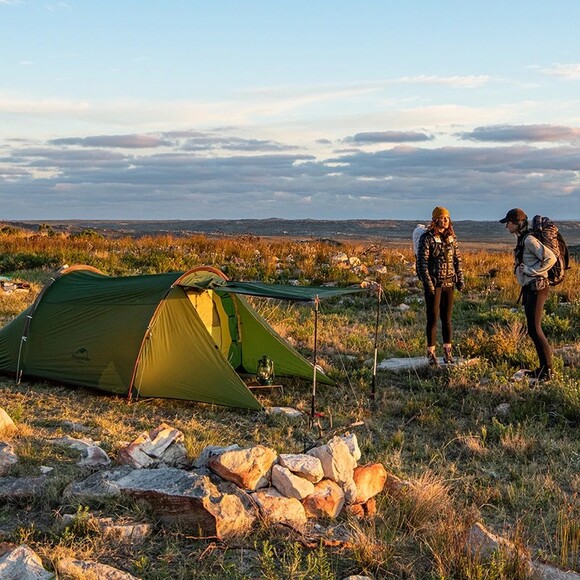 Палатка двухместная Naturehike Cloud tunnel 2 NH20ZP006 20D (темно-зеленый) (6927595761977) изображение 5