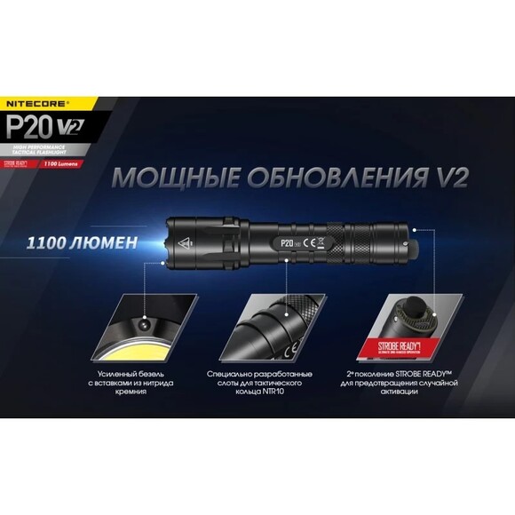 Тактичний ліхтар Nitecore P20 v2 (6-1119_V2) фото 6