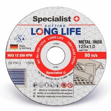 Диск отрезной Specialist+ LONG LIFE 125x1x22 мм (250-11210)