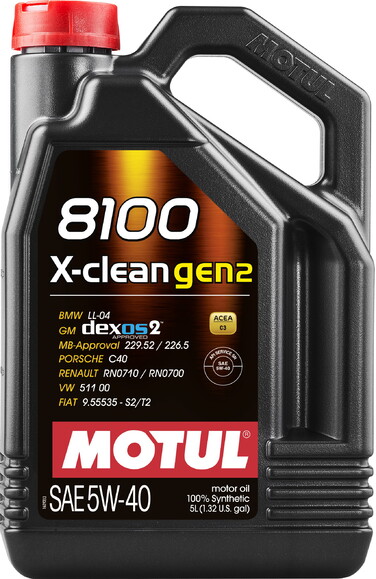 Моторна олива MOTUL 8100 X-clean gen2, 5W40 5 л (109762)