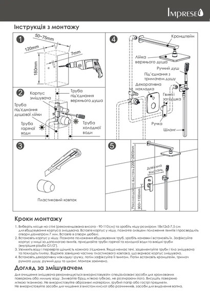 Душова система IMPRESE Hydrant (ZMK031806110) фото 3