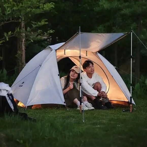 Трехместная палатка Naturehike P-Series CNK2300ZP028 (светло-серый) (6976023920486) изображение 2