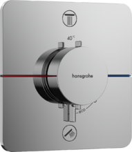 Внешняя часть термостата Hansgrohe ShowerSelect Comfort Q 15583000, на 2 потребителя, хром