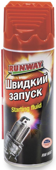 Быстрый старт двигателя RUNWAY Starting Fluid, 400 мл (RW6087)