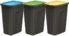 Баки для сортировки мусора Prosperplast Keden COMPACTA Q Plus, комплект 3x35 л (5905197562223)