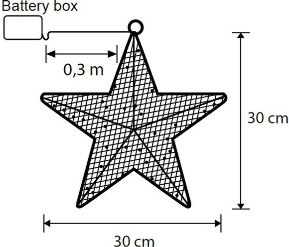 Зірка декоративна Luca Lighting 30 см (срібло) (8718861683097) фото 3