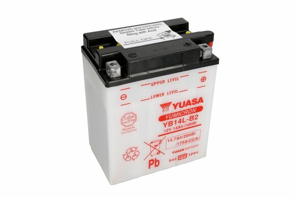 Мото акумулятор Varta YB14L-B2 FUN 12В 14.7Ah 175А R+ фото 3