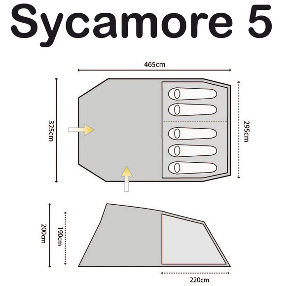 Палатка Highlander Sycamore 5 Meadow (927933) изображение 3