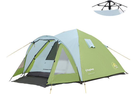 Палатка KingCamp Holiday 3 Easy (KT3027) Grey/Green изображение 2