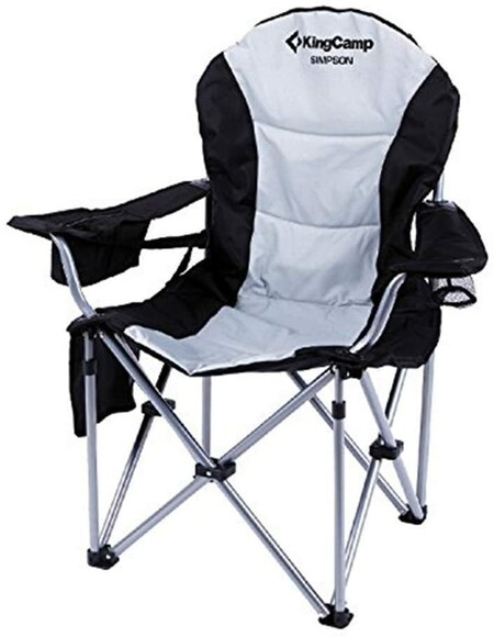 Раскладное кресло KingCamp Deluxe Hard Arms Chair Black/Mid Grey (KC3888 BLACK/MID GREY) изображение 2