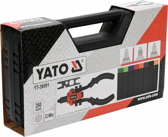 Заклепочник двуручный YATO М3-10 мм (YT-36091) изображение 4