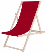 Шезлонг (кресло-лежак) деревянный для пляжа, террасы и сада Springos (DC0001 BURGUND)