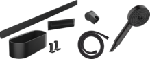 Душевой набор HANSGROHE WallStoris, со штангой и аксессуарами, черный матовый (24291670)