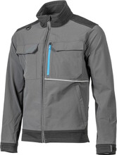 Куртка робоча HOEGERT TAUBER 4-way stretch, темно-сіра (HT5K811-XL)