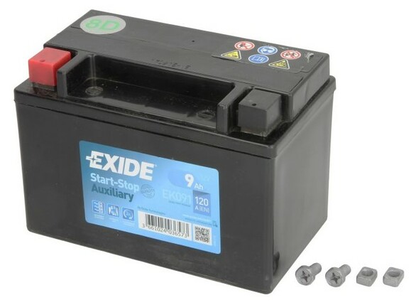 Мото акумулятор EXIDE EK091, 9Ah/120A фото 3