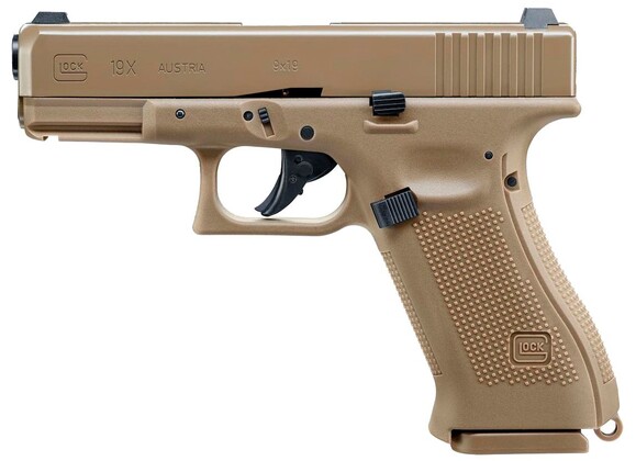 Пистолет пневматический Umarex Glock19X Tan Blowback, 4.5 мм ВВ (3986.01.95) изображение 3