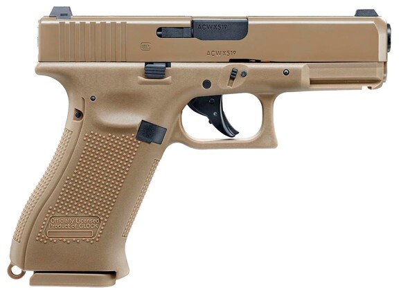 Пистолет пневматический Umarex Glock19X Tan Blowback, 4.5 мм ВВ (3986.01.95) изображение 2